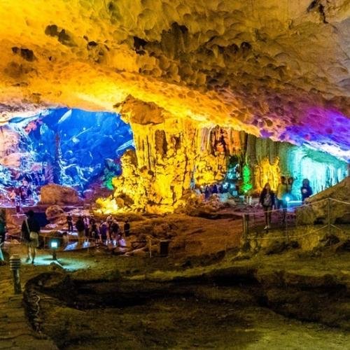 Day 3: Stalactite cave in Halong Bay.