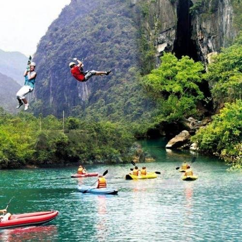 Day 6: Zipline and kayak at the Dark Cave.