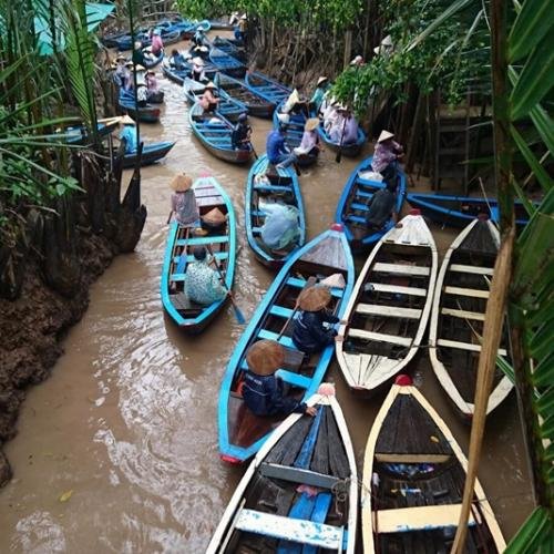 And later, take a wooden sampan and row through nypa shaded canals.