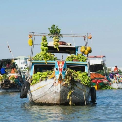 Day 11: The floating market in Can Tho.